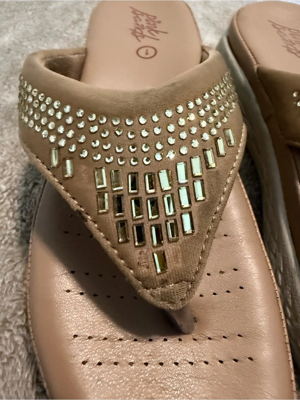 Pink sands tan wedge